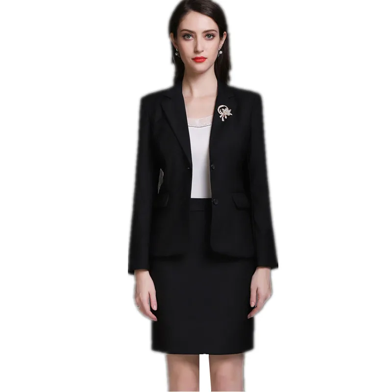 Black Suits Women New Fashion Temperament Business Formal Slim Blazer And Skirt Office Ladies Work Wear Women's Skirt Suits
Black Suits Women New Fashion Temperament Business Formal Slim Blazer And Skirt Office Ladies Work Wear Women's Skirt Suits