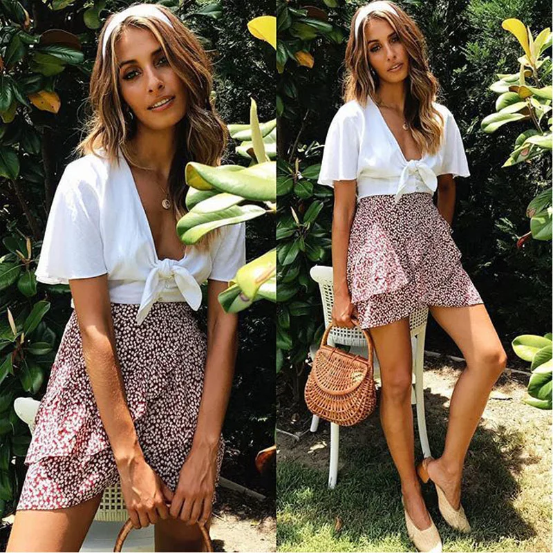 Multi Dot Print Short Mini Skirts Women Summer Ruffle High Waist Bow Tie Skirt Ladies Streetwear Slim Bottoms 2019
Multi Dot Print Short Mini Skirts Women Summer Ruffle High Waist Bow Tie Skirt Ladies Streetwear Slim Bottoms 2019