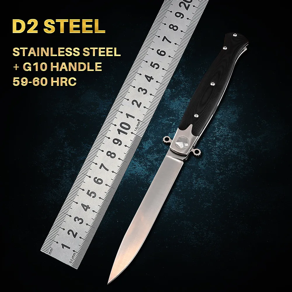 

D2 стальной G10 складной нож тактический военный с кобурой походный кемпинг Выживание Охота Самооборона Карманный Джек нож Navaja