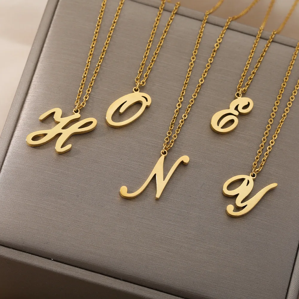 Stainless Steel Initial Necklaces For Women Hip Hop 26 Letters Pendant Choker Necklace Boho Jewelry Gift Bijoux Femme 2021
Stainless Steel Initial Necklaces For Women Hip Hop 26 Letters Pendant Choker Necklace Boho Jewelry Gift Bijoux Femme 2021