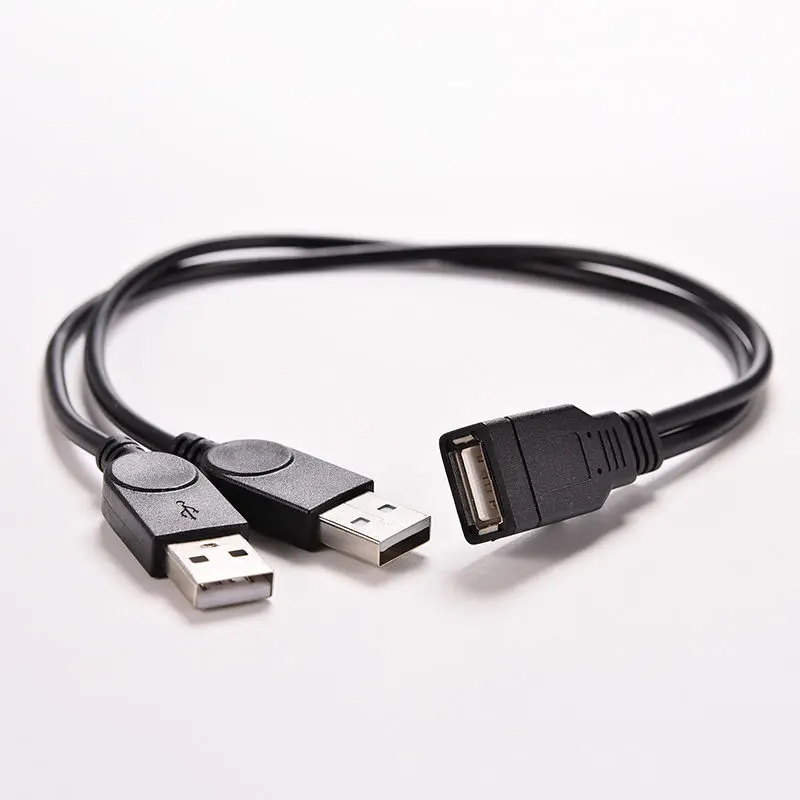USB 2.0 A Female to 2 Dual USB Male Power Adapter Y Splitter Cable Cord 39cm Extension Cable for Hard Disks,Camera,Printers etc
USB 2.0 A Female to 2 Dual USB Male Power Adapter Y Splitter Cable Cord 39cm Extension Cable for Hard Disks,Camera,Printers etc