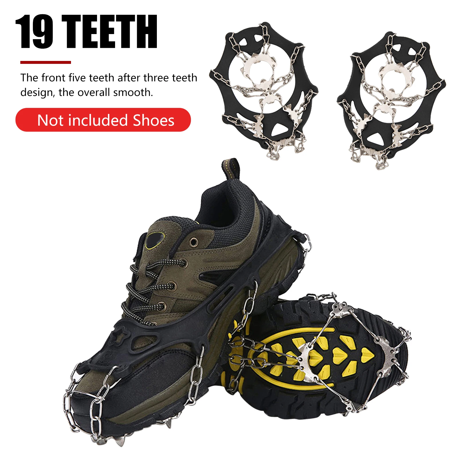 19 Spikes Crampons Anti Slip Spikes Snow Ice Cleats for Shoes and Boots Walk Traction on Snow and Ice Safe Protect Snow Grips
19 Spikes Crampons Anti Slip Spikes Snow Ice Cleats for Shoes and Boots Walk Traction on Snow and Ice Safe Protect Snow Grips