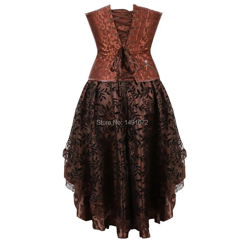 Hot Sale Women's Dress Leather Overbust Corsets and Bustiers Skirt Sexy Gothic Steampunk Corset Party Waist Trainer Plus Size
Hot Sale Women's Dress Leather Overbust Corsets and Bustiers Skirt Sexy Gothic Steampunk Corset Party Waist Trainer Plus Size