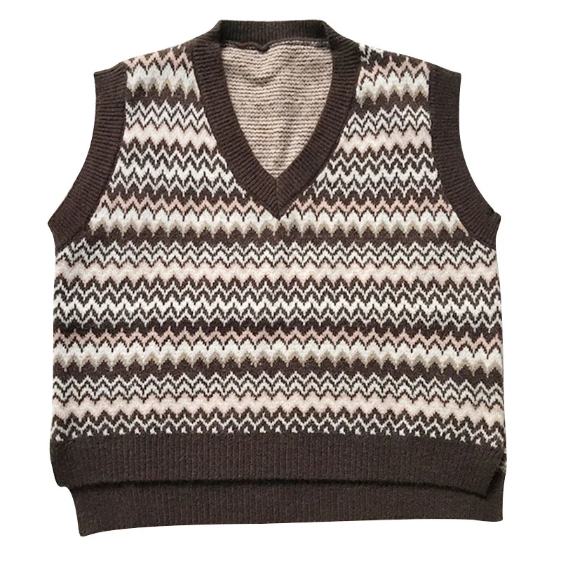 School Students Girl Cute Knitted Sweater Vest V-neck Vintage Pullover Vest Fashion Soft Korean Style Loose Sleeveless Tank Tops
School Students Girl Cute Knitted Sweater Vest V-neck Vintage Pullover Vest Fashion Soft Korean Style Loose Sleeveless Tank Tops