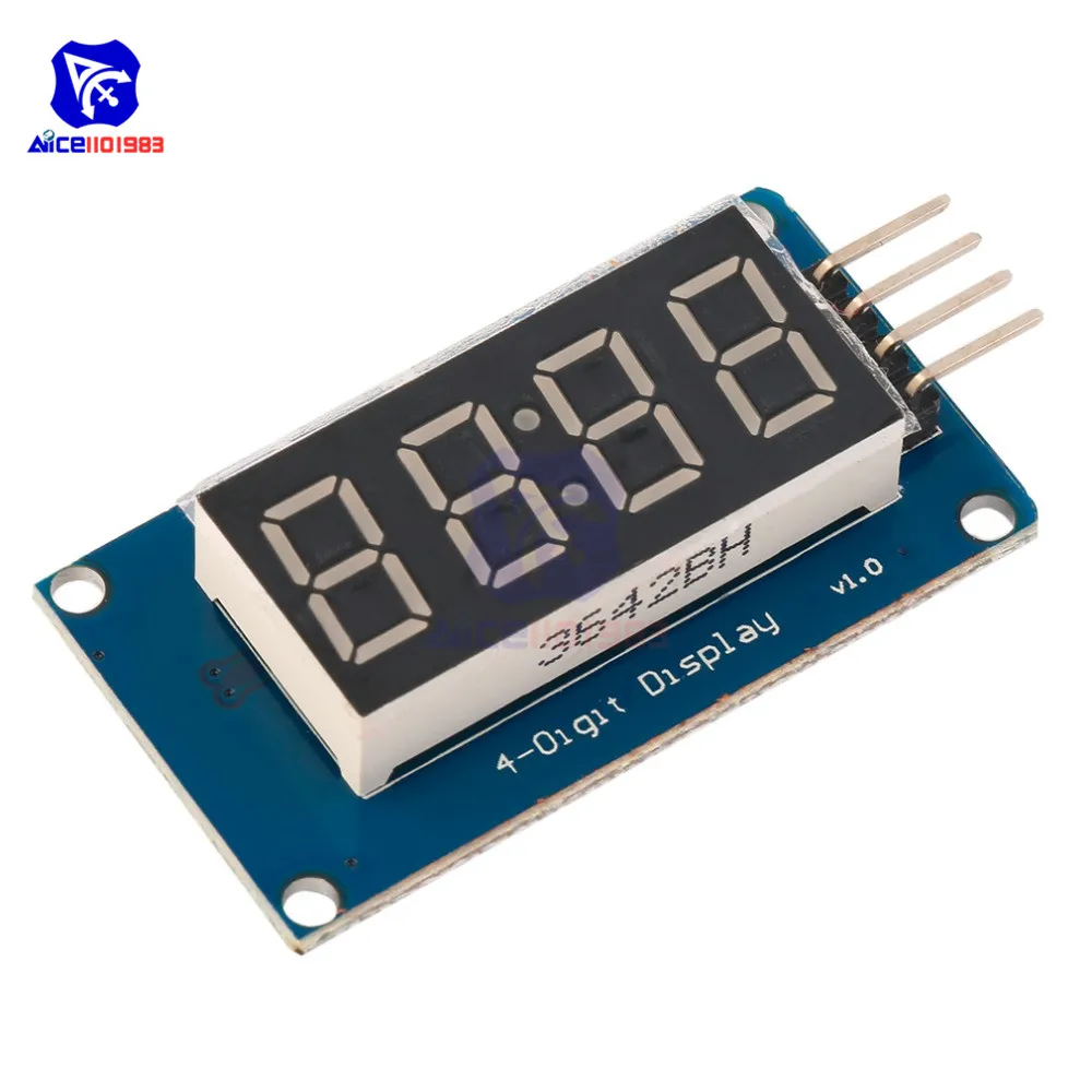 Diymore 2 шт./лот TM1637 0 36 дюймов 4-битный светодиодный дисплей модуль 7-сегментные часы