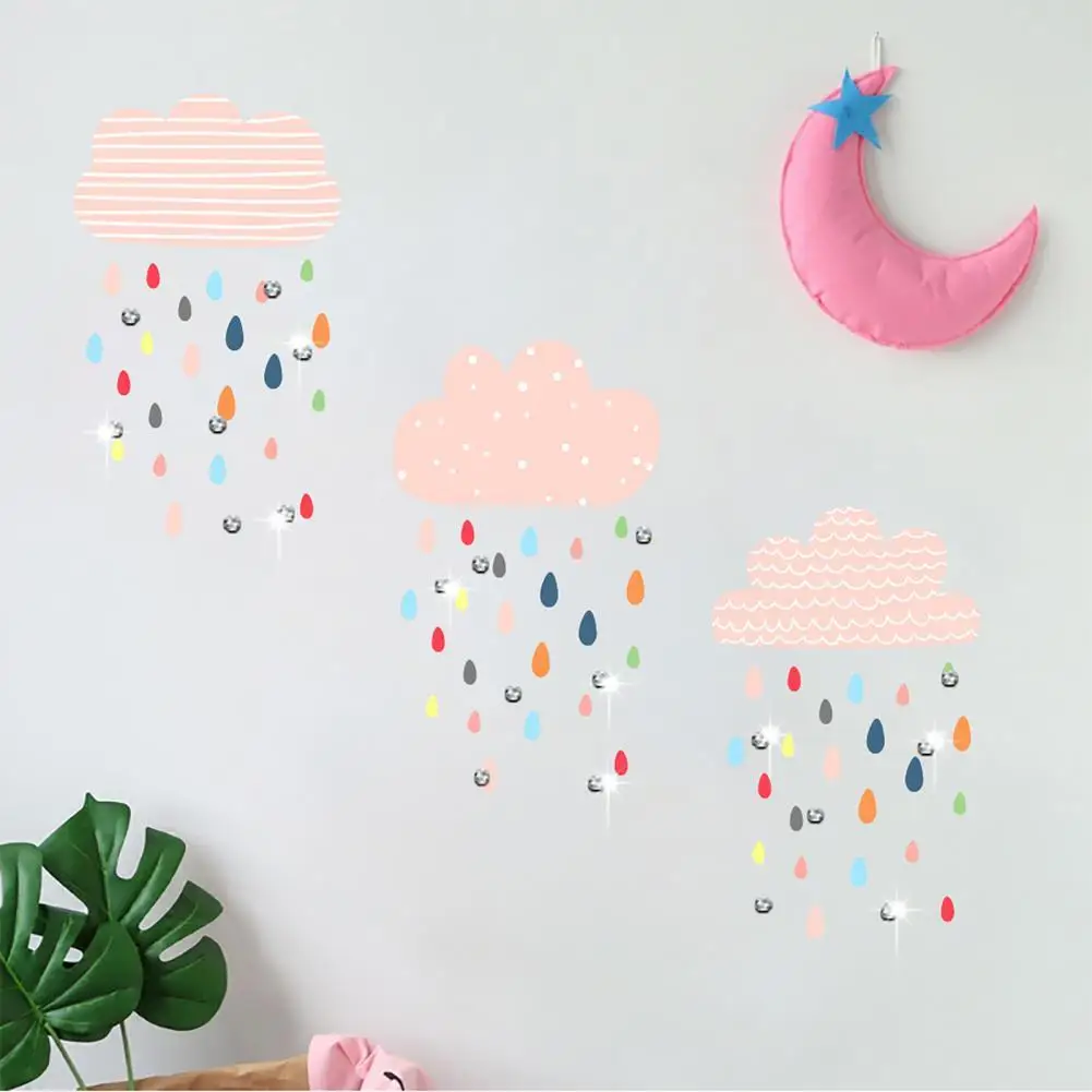 Lightweight 1 Set Creative Colorful Rhinstone Cloud Wall Sticker 50cm Long Rain Cloud Wall Sticker Cute for Living Room
Lightweight 1 Set Creative Colorful Rhinstone Cloud Wall Sticker 50cm Long Rain Cloud Wall Sticker Cute for Living Room