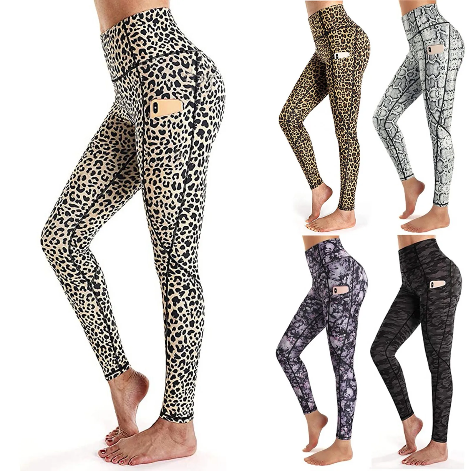 Women Pockets Leopard/Camouflage Print Yoga Pants High Waist Elastic Fitness Leggings Full Length Gym Running Pants A20
Women Pockets Leopard/Camouflage Print Yoga Pants High Waist Elastic Fitness Leggings Full Length Gym Running Pants A20