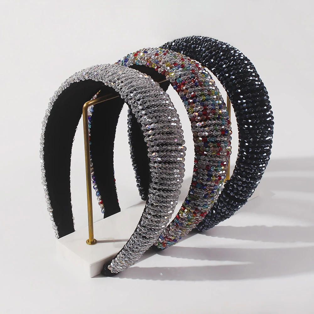 Shiny Crystal Beaded Hairband Width Adjustable Handmade Diamante Headbands for Women Designer 2020 New Fashion Hair Accessories
Shiny Crystal Beaded Hairband Width Adjustable Handmade Diamante Headbands for Women Designer 2020 New Fashion Hair Accessories