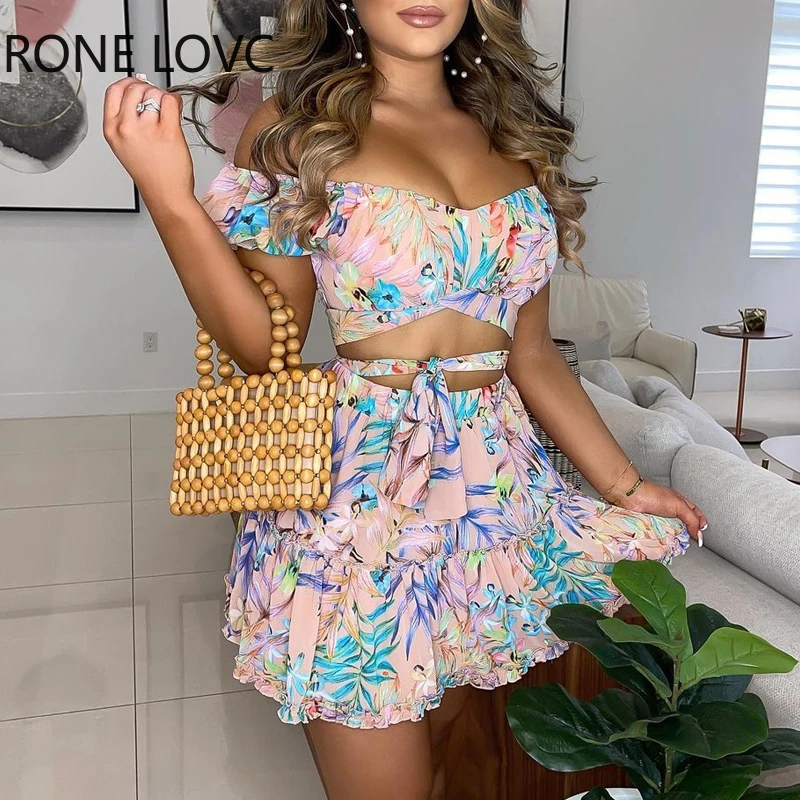 Spring Off Shoulder Floral Print Top & Frill Hem Skirt Set Women Sets 2 Piece Set
Spring Off Shoulder Floral Print Top & Frill Hem Skirt Set Women Sets 2 Piece Set