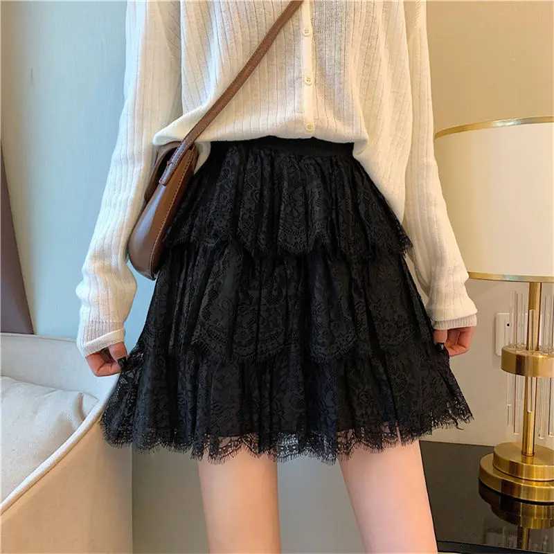 Summer Korean Women Romantic Lace Floral Skirts All-match Ball Gown Elegant Ulzzang Lovely Skirt Chic Slim Style Kawaii Lady
Summer Korean Women Romantic Lace Floral Skirts All-match Ball Gown Elegant Ulzzang Lovely Skirt Chic Slim Style Kawaii Lady