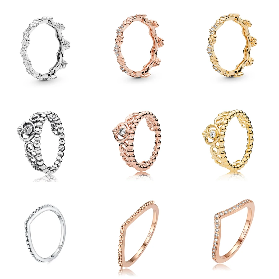 Women 925 Sterling Silver Rings 3 Color Crown Diy Clear Crystal Finger Ring For Women Wedding Party Jewelry
Women 925 Sterling Silver Rings 3 Color Crown Diy Clear Crystal Finger Ring For Women Wedding Party Jewelry