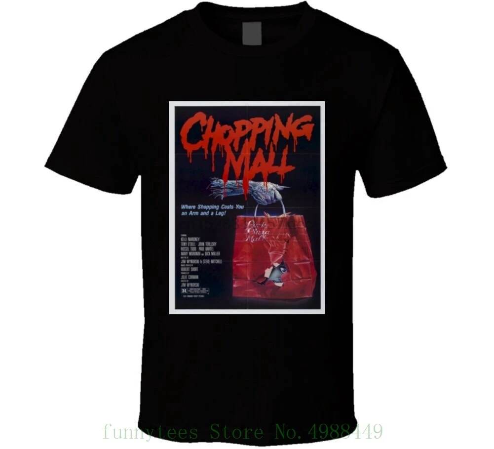 Chopping Mall 80s Cult Classic Horror Movie Tshirt 100 % Cotton Tee Shirt For Men