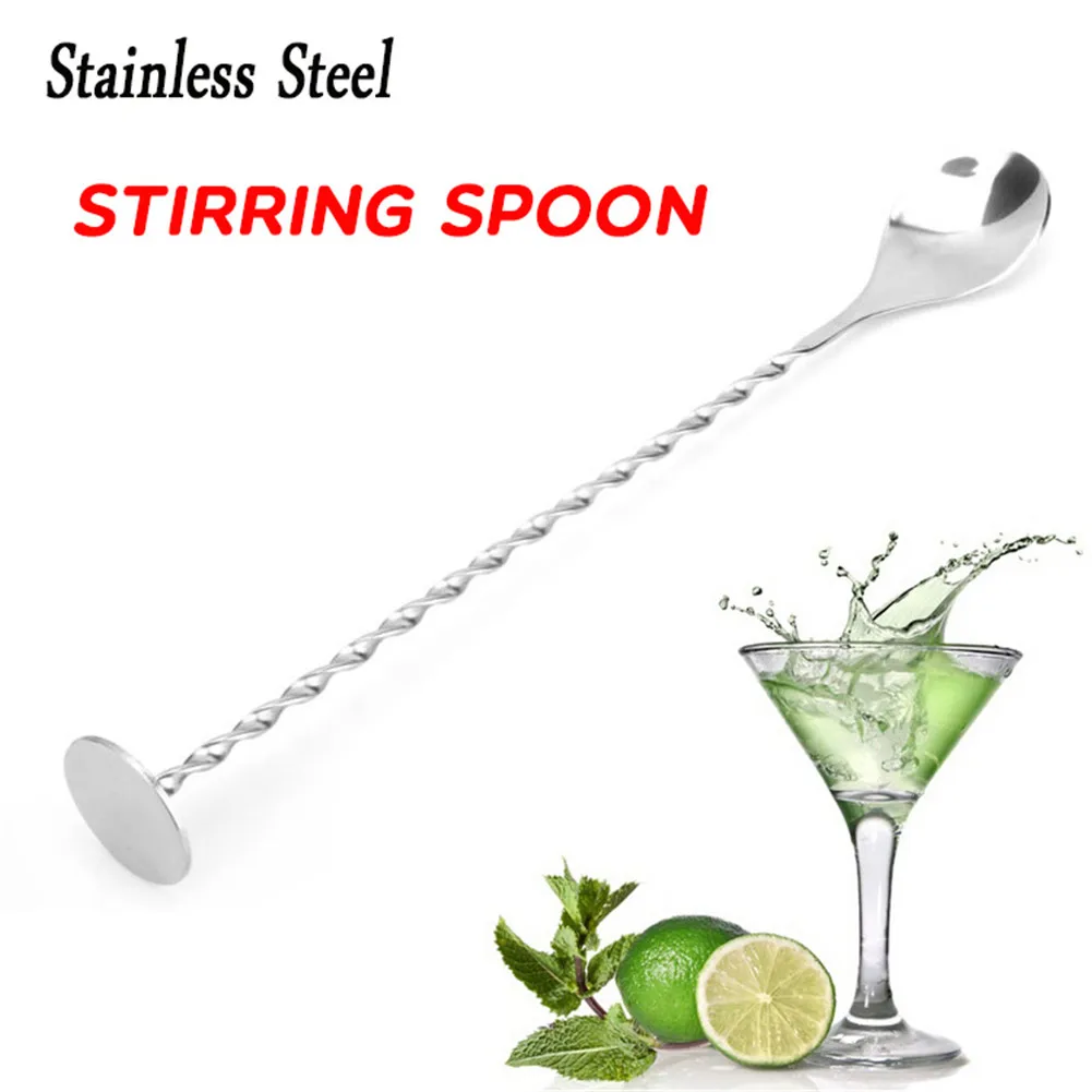 New Durable 1pcs Spoon 11 Inches Stainless Steel Mixing Edge Smoothen Mirror Finish Spiral Pattern Bar Cocktail Shaker Spoon
New Durable 1pcs Spoon 11 Inches Stainless Steel Mixing Edge Smoothen Mirror Finish Spiral Pattern Bar Cocktail Shaker Spoon