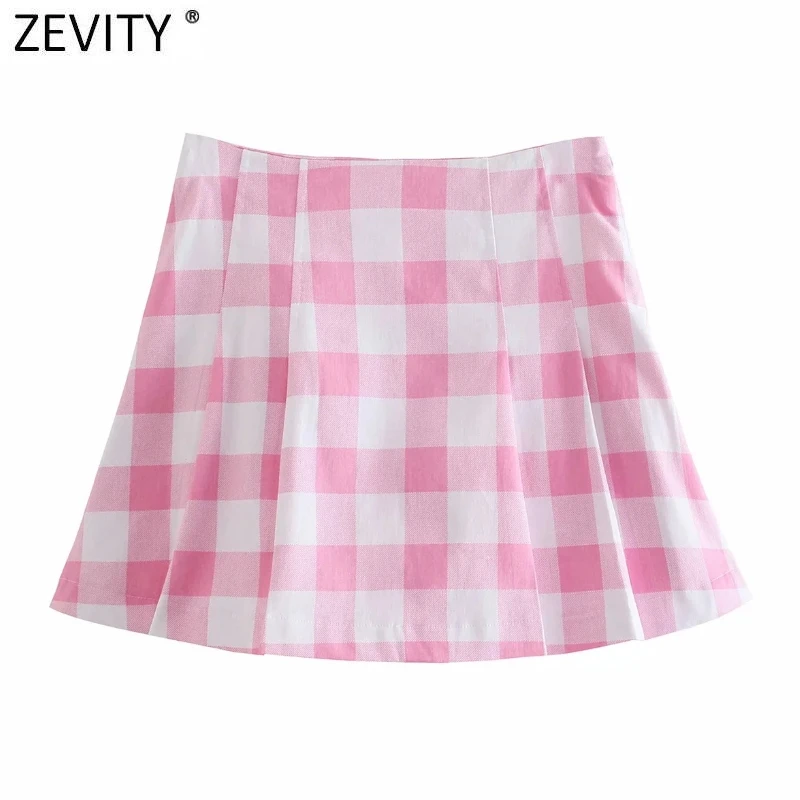 Zeity Women Fashion Plaid Print Pleats Design Casual Mini Skirt Faldas Mujer Ladies Side Zipper Ruffles A Line Vestidos QUN839
Zeity Women Fashion Plaid Print Pleats Design Casual Mini Skirt Faldas Mujer Ladies Side Zipper Ruffles A Line Vestidos QUN839