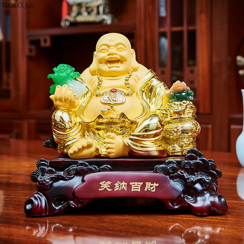 Chinese style simulation Maitreya Buddha cabbage golden toad decoration resin crafts shop living room desktop resin decoration
Chinese style simulation Maitreya Buddha cabbage golden toad decoration resin crafts shop living room desktop resin decoration