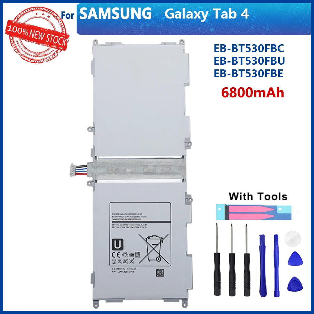 100% Genuine EB-BT530FBC New Battery For Samsung GALAXY Tab4 Tab 4 T530 T531 T537 T533 T535 EB-BT530FBE/U 6800mAh Tablet Battery
100% Genuine EB-BT530FBC New Battery For Samsung GALAXY Tab4 Tab 4 T530 T531 T537 T533 T535 EB-BT530FBE/U 6800mAh Tablet Battery