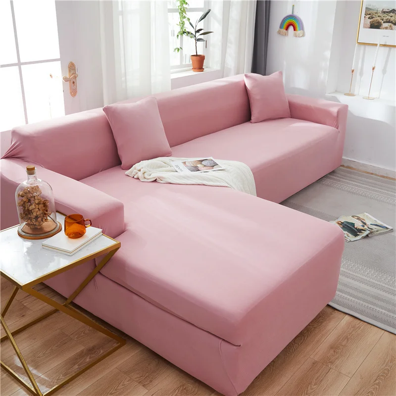 Pink Solid Color Sofa Cover For Living Room Funda Sofa All-inclusive Polyester Modern Elastic Corner Couch Slipcover 45009 
Pink Solid Color Sofa Cover For Living Room Funda Sofa All-inclusive Polyester Modern Elastic Corner Couch Slipcover 45009