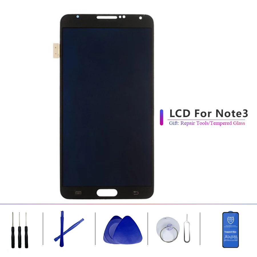 ЖК-дисплей N9005 для Samsung Galaxy Note 3 с сенсорным экраном и дигитайзером в сборе рамкой