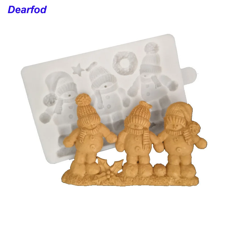 DBS086 Christmas Little Snowman Silicone Fondant Cake Mold Chocolate Mold Sugar Craft Cake Brim Decorating Cake Tools
DBS086 Christmas Little Snowman Silicone Fondant Cake Mold Chocolate Mold Sugar Craft Cake Brim Decorating Cake Tools