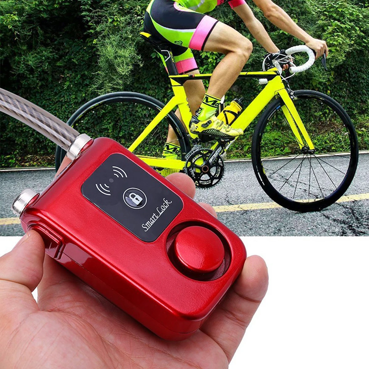 Waterproof APP Control Smart Lock Anti Theft Alarm Chain Lock with 105dB Alarm Bicycle Lock Outdoor for iOS and Android system
Waterproof APP Control Smart Lock Anti Theft Alarm Chain Lock with 105dB Alarm Bicycle Lock Outdoor for iOS and Android system