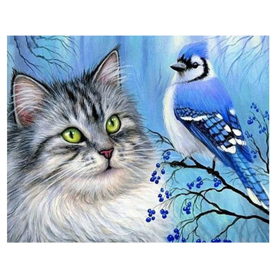 Diamond Painting Cat Bird pattern Full Square round Drill Home Decoration Display Embroidery Rhinestone pet Picture Kits
Diamond Painting Cat Bird pattern Full Square round Drill Home Decoration Display Embroidery Rhinestone pet Picture Kits
