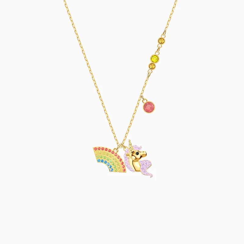 2021SWA Fashion Jewelry High Quality Charm Unicorn, Stars, Rainbow Decoration Ladies Necklace Romantic Gift For Women Wholesale
2021SWA Fashion Jewelry High Quality Charm Unicorn, Stars, Rainbow Decoration Ladies Necklace Romantic Gift For Women Wholesale