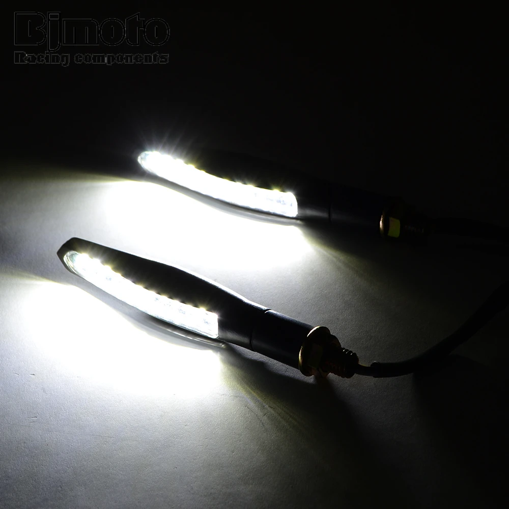 Pair Flashing Motorcycle LED Turn Signals stop light blinker Amber daytime running signal Emark light indicator for Honda Suzuki 
Pair Flashing Motorcycle LED Turn Signals stop light blinker Amber daytime running signal Emark light indicator for Honda Suzuki