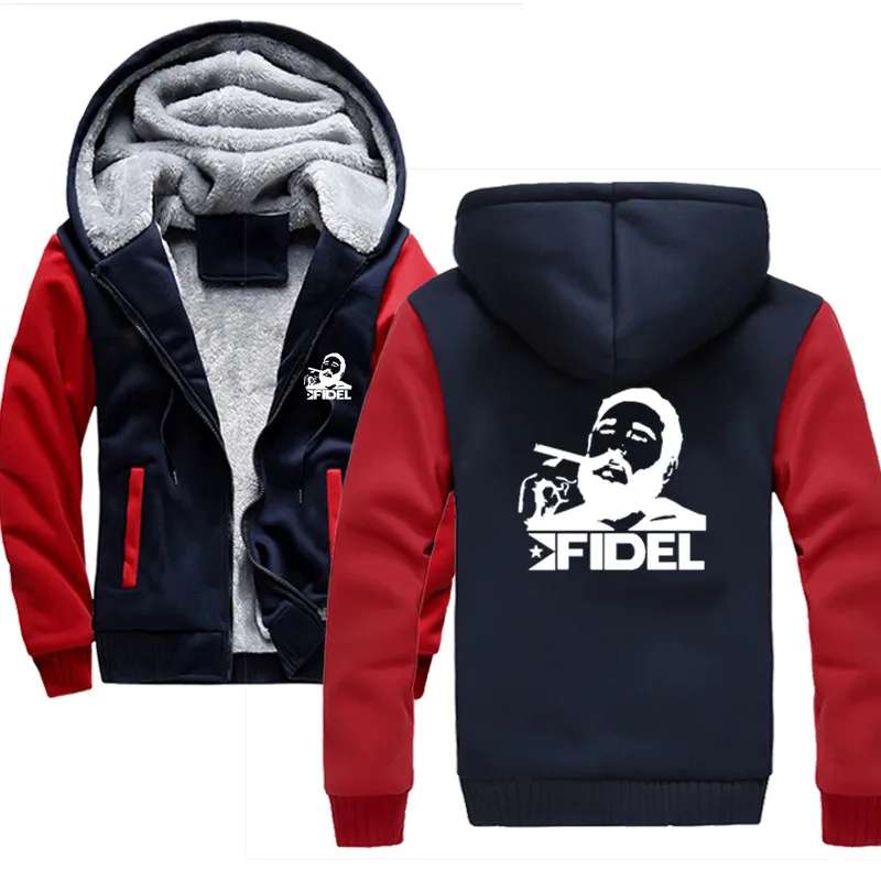 2019 Sweatshirt Warm Fleece Thicken Jacket Fidel Castro Men hip-hop Zipper Jacket Sweatshirts Thicken Hoodie Coat Clothing
2019 Sweatshirt Warm Fleece Thicken Jacket Fidel Castro Men hip-hop Zipper Jacket Sweatshirts Thicken Hoodie Coat Clothing