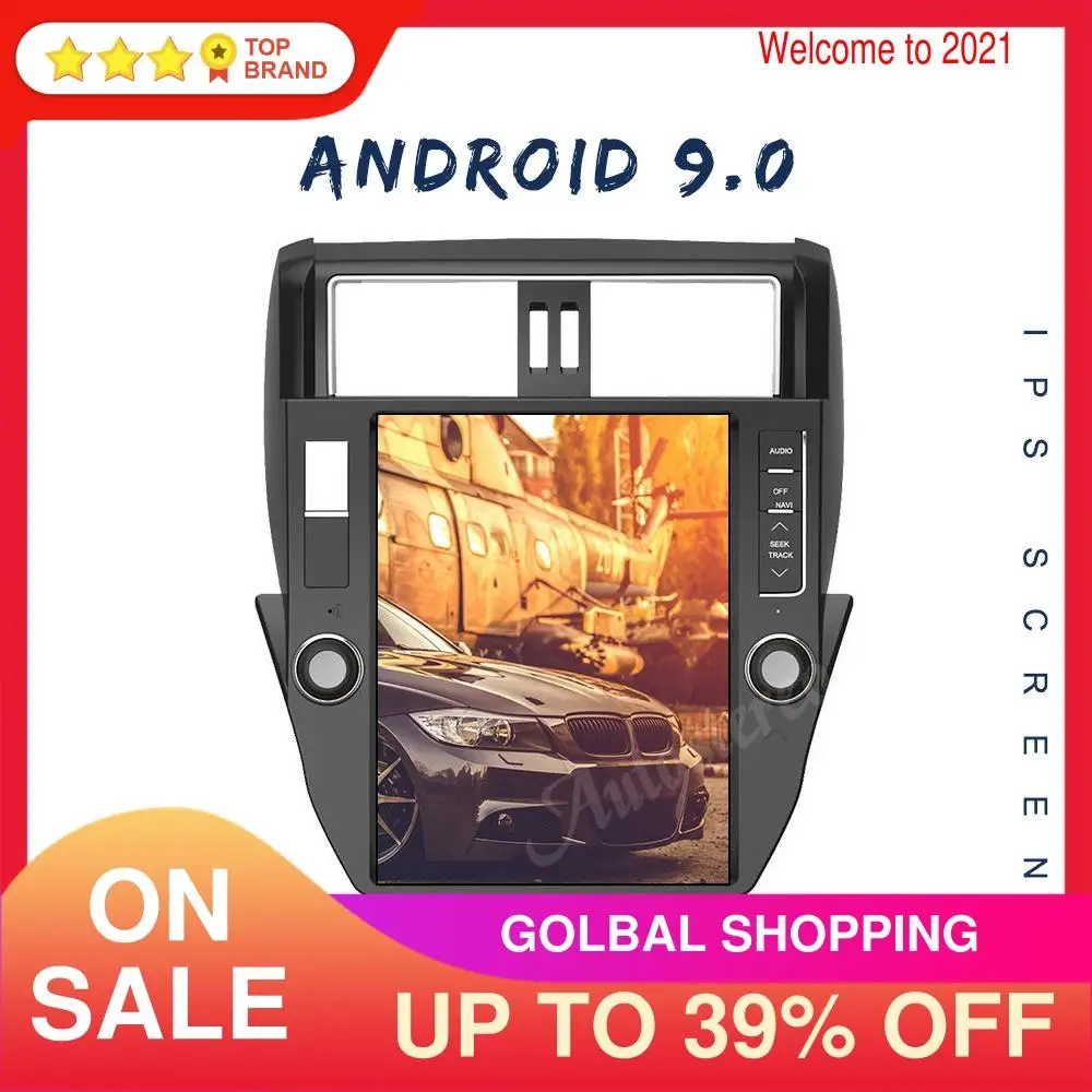 Tesla Style PX6 Android 9 0 Автомобильный GPS навигатор для TOYOTA Land Cruiser Prado 150 2010 2013