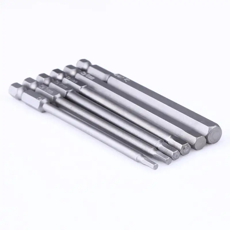 6pcs 100mm Length 1/4 Inch Hex Shank Magnetic Hexagon Head Screwdriver Bit Set H2.5 H3 H4 H5 H6 H8 Drill 1 Screwdriver
6pcs 100mm Length 1/4 Inch Hex Shank Magnetic Hexagon Head Screwdriver Bit Set H2.5 H3 H4 H5 H6 H8 Drill 1 Screwdriver