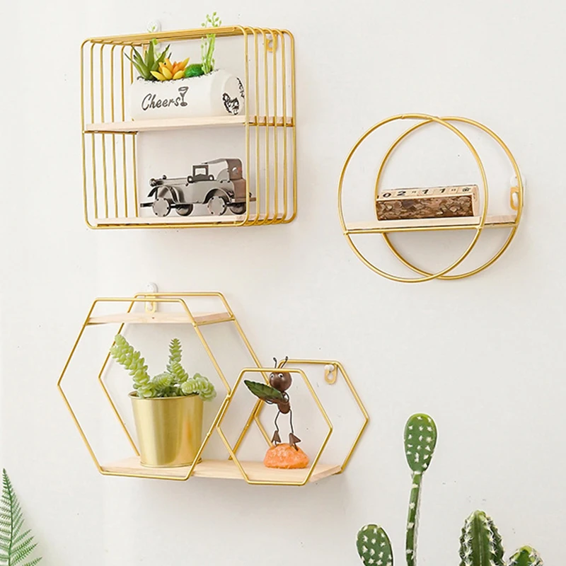 Wall Hanging Shelf Rack Convenient Iron Geometric Storage Holder for Living Room AC889
Wall Hanging Shelf Rack Convenient Iron Geometric Storage Holder for Living Room AC889