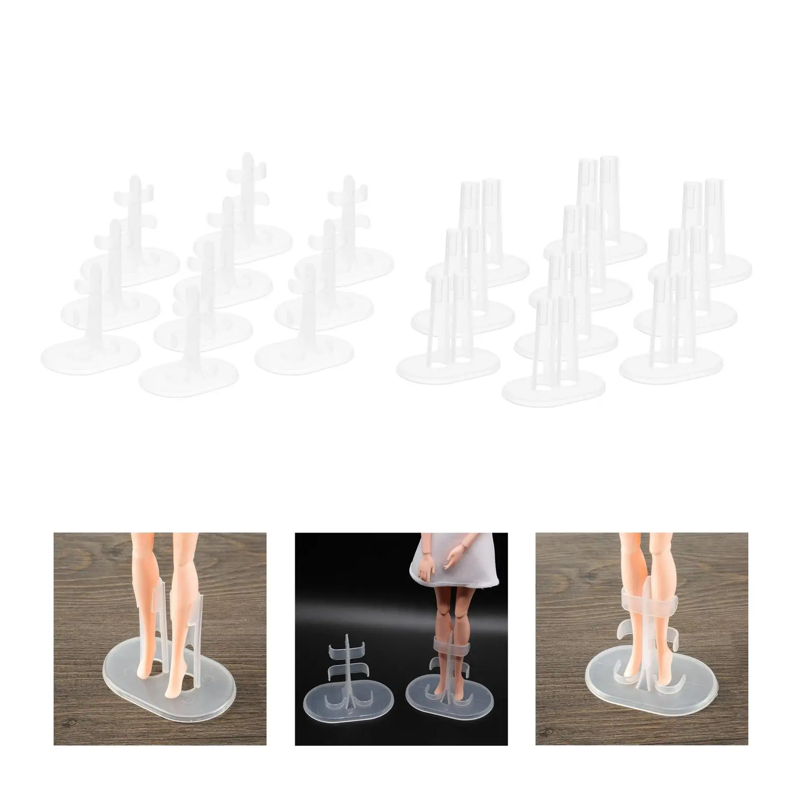 10 Pieces Doll Display Stand Holder Plastic Doll Stand Holder for 12 inch Dolls, Transparent 
10 Pieces Doll Display Stand Holder Plastic Doll Stand Holder for 12 inch Dolls, Transparent