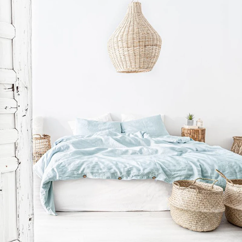 4PCS LINEN Quilt Comforter Cover Set Nature Flax Bed Linen Soft Breathable Duvet Cover Sheet Pillowcases Set with Botton Closure
4PCS LINEN Quilt Comforter Cover Set Nature Flax Bed Linen Soft Breathable Duvet Cover Sheet Pillowcases Set with Botton Closure