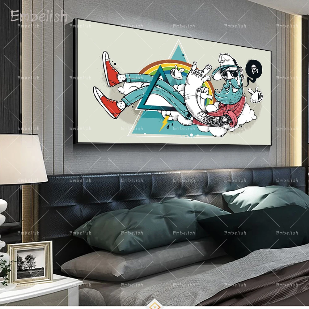 Embelish 1 Pieces Hipster Dude On Abstract Triangle Graffiti Wall Pictures For Living Room HD Print Canvas Home Decor Paintings
Embelish 1 Pieces Hipster Dude On Abstract Triangle Graffiti Wall Pictures For Living Room HD Print Canvas Home Decor Paintings