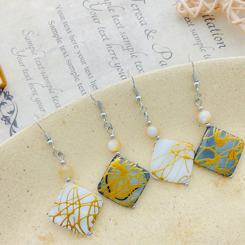 Natural Stone Shell Earrings for Women Fashion Women's Drop Earrings Jewelry 2021 Cute Elegant Handmade Jewelry
Natural Stone Shell Earrings for Women Fashion Women's Drop Earrings Jewelry 2021 Cute Elegant Handmade Jewelry