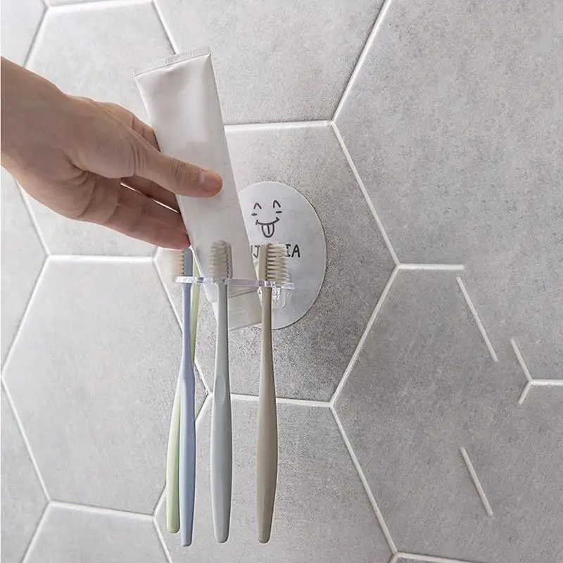 Punch-free Bathroom Shelf Toothpaste Holder Multifunction Strong Suction Wall Shaped Toothbrush Rack Bathroom Toothbrush Holder
Punch-free Bathroom Shelf Toothpaste Holder Multifunction Strong Suction Wall Shaped Toothbrush Rack Bathroom Toothbrush Holder
