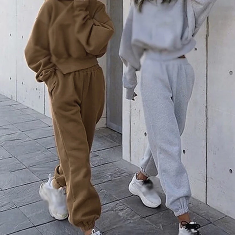 Oversized Women's Tracksuit Hooded Sets Drawstring Hooded Sweatpants Suit 2021 Casual Streetwear Sportwear 2 Piece Set Women
Oversized Women's Tracksuit Hooded Sets Drawstring Hooded Sweatpants Suit 2021 Casual Streetwear Sportwear 2 Piece Set Women