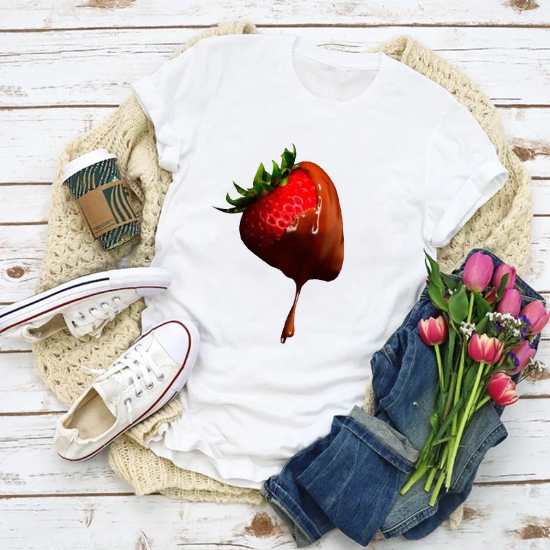Women Graphic Strawberry Fruit Cute Fashion Print Summer T-Shirt Shirt Tops Lady Clothes Womens Clothing Tee Female T Shirt
Women Graphic Strawberry Fruit Cute Fashion Print Summer T-Shirt Shirt Tops Lady Clothes Womens Clothing Tee Female T Shirt