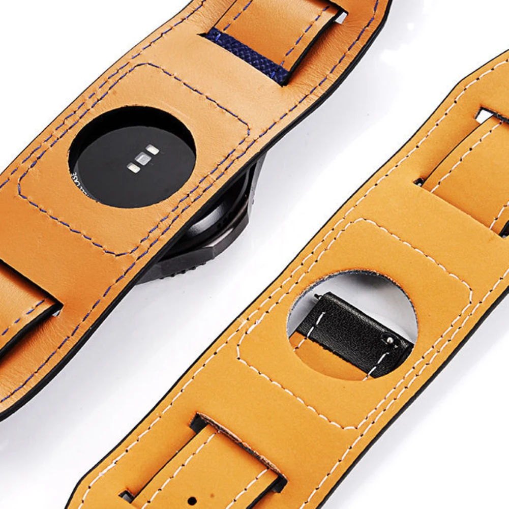 Браслет-манжета из натуральной кожи для Samsung Gear S3 22 мм | Наручные часы