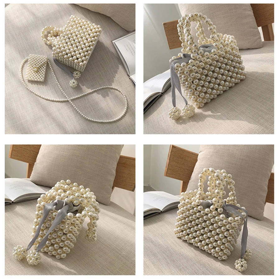 Brand Luxury Pearl Handbag Women Mini Small Tote Bag Designer Ladies Beaded Bag Fashion Party Party Female Handbag Small Bags
Brand Luxury Pearl Handbag Women Mini Small Tote Bag Designer Ladies Beaded Bag Fashion Party Party Female Handbag Small Bags