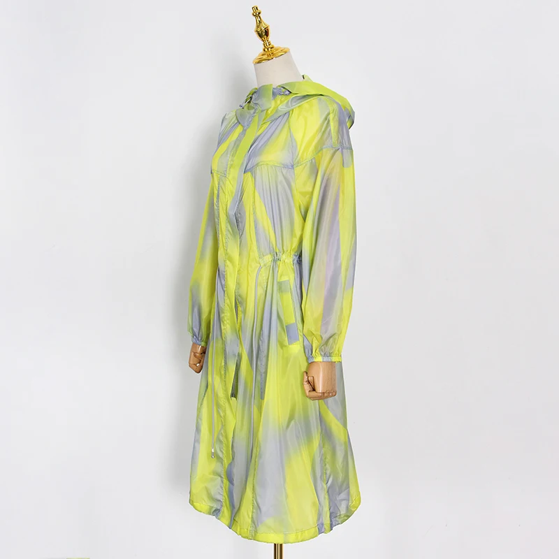 CHICEVER Green Print Coats For Women O Neck Long Sleeve Hit Color Hooded Plus Size Casual Trench Female 2021 Spring Clothing New
CHICEVER Green Print Coats For Women O Neck Long Sleeve Hit Color Hooded Plus Size Casual Trench Female 2021 Spring Clothing New