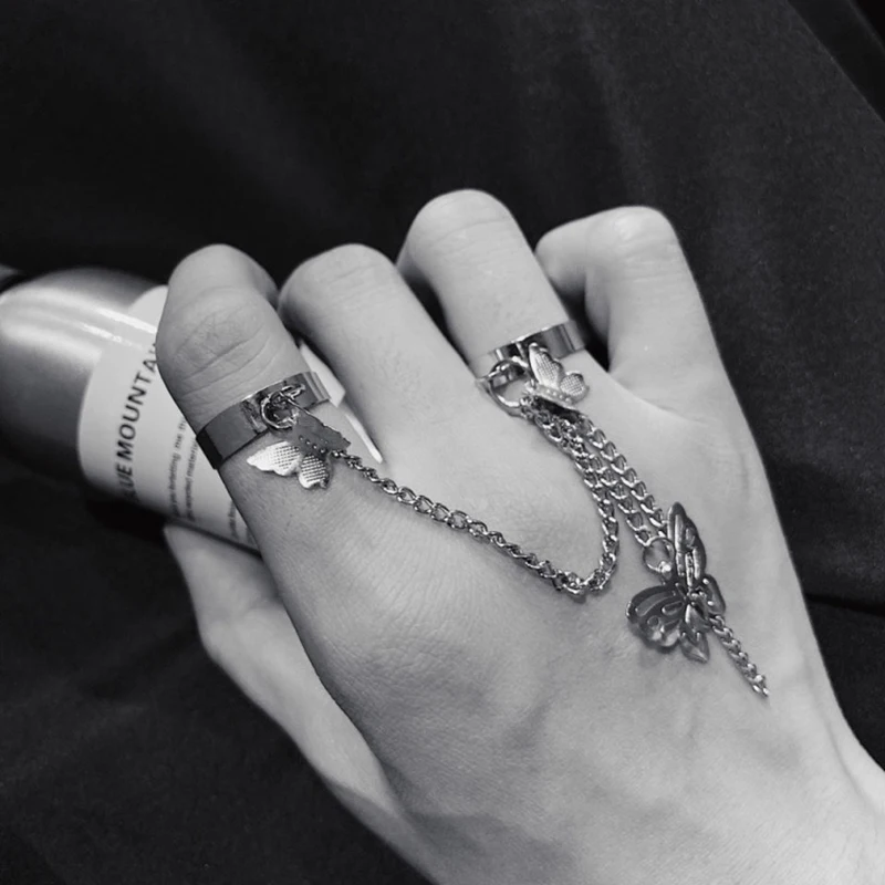 Retro Punk Hip-Hop Chain Rings for Men Women Statement Finger Adjustable Gothic Cross Jesus Butterfly Charms Ring Jewelry Sets
Retro Punk Hip-Hop Chain Rings for Men Women Statement Finger Adjustable Gothic Cross Jesus Butterfly Charms Ring Jewelry Sets