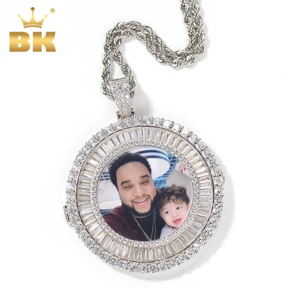 The Bling King Baguettecz DIY Photoes Memory Pendant Silver Color Tennis Chain Necklace Luxury Memorial Gift Low Price
The Bling King Baguettecz DIY Photoes Memory Pendant Silver Color Tennis Chain Necklace Luxury Memorial Gift Low Price