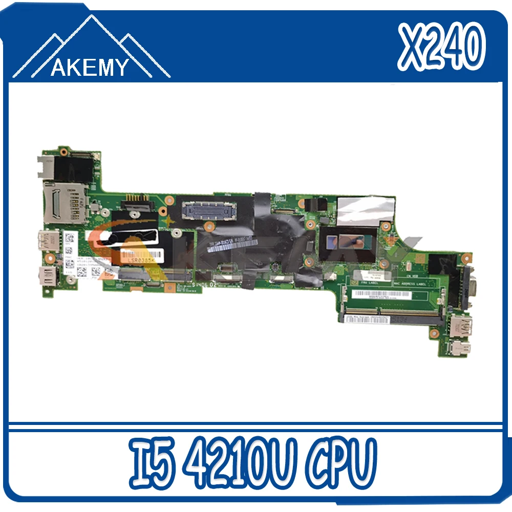 Akemy VIUX1 NM-A091 For Lenovo Thinkpad X240 Notebook Motherboard CPU I5 4210U 100% Test Work FRU 00HM950 00HM952 00HM954
Akemy VIUX1 NM-A091 For Lenovo Thinkpad X240 Notebook Motherboard CPU I5 4210U 100% Test Work FRU 00HM950 00HM952 00HM954