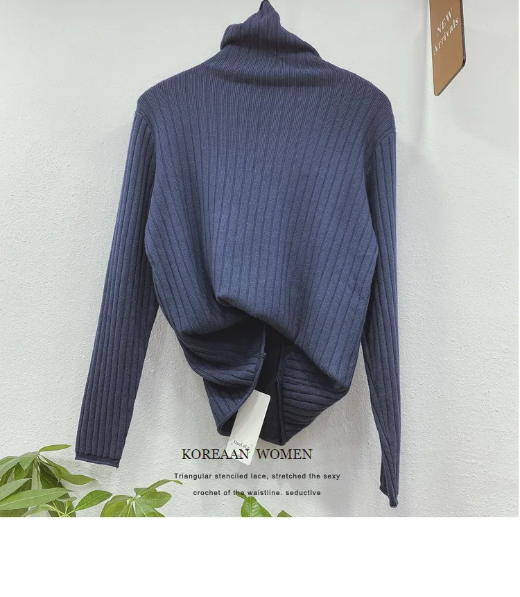 Pile neck knitted bottomed top slim long sleeve autumn and winter new thickened Pullover turtleneck sweater top
Pile neck knitted bottomed top slim long sleeve autumn and winter new thickened Pullover turtleneck sweater top