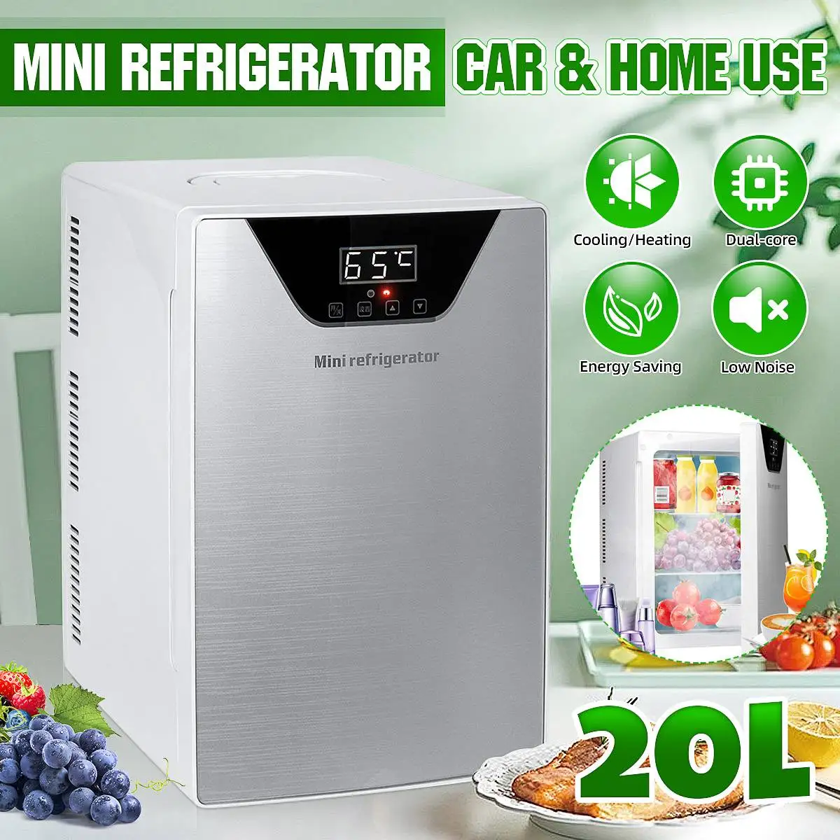 AC+DC 12V Portable Car Freezer 20L Mini Fridge Refrigerator Car Fridge Cooler Heater Universal Vehicle Parts Car Home Use
AC+DC 12V Portable Car Freezer 20L Mini Fridge Refrigerator Car Fridge Cooler Heater Universal Vehicle Parts Car Home Use