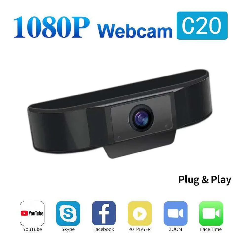 Widescreen Video Work Home Accessories HD 1080P 2MP Webcam Plug n Play Video Auto Focus USB PC Computer Camera with MIC
Widescreen Video Work Home Accessories HD 1080P 2MP Webcam Plug n Play Video Auto Focus USB PC Computer Camera with MIC