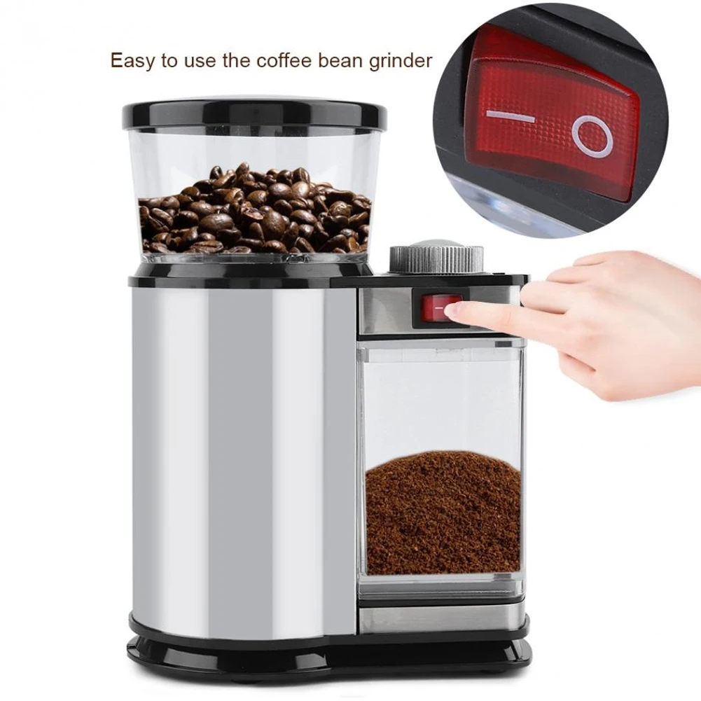 Stainless Steel Durable Adjustable Electric Coffee Bean Grinder 120W Coffee Bean Mill Kitchen Tool
Stainless Steel Durable Adjustable Electric Coffee Bean Grinder 120W Coffee Bean Mill Kitchen Tool