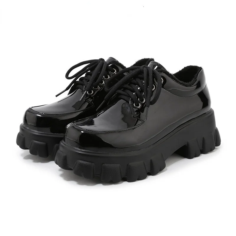 New Women's Spring Platforms Flats Big Plus Size 46 Ladies Gothic Thick Sole Loafers Lace up PU Shoes Footwear sapato feminino
New Women's Spring Platforms Flats Big Plus Size 46 Ladies Gothic Thick Sole Loafers Lace up PU Shoes Footwear sapato feminino