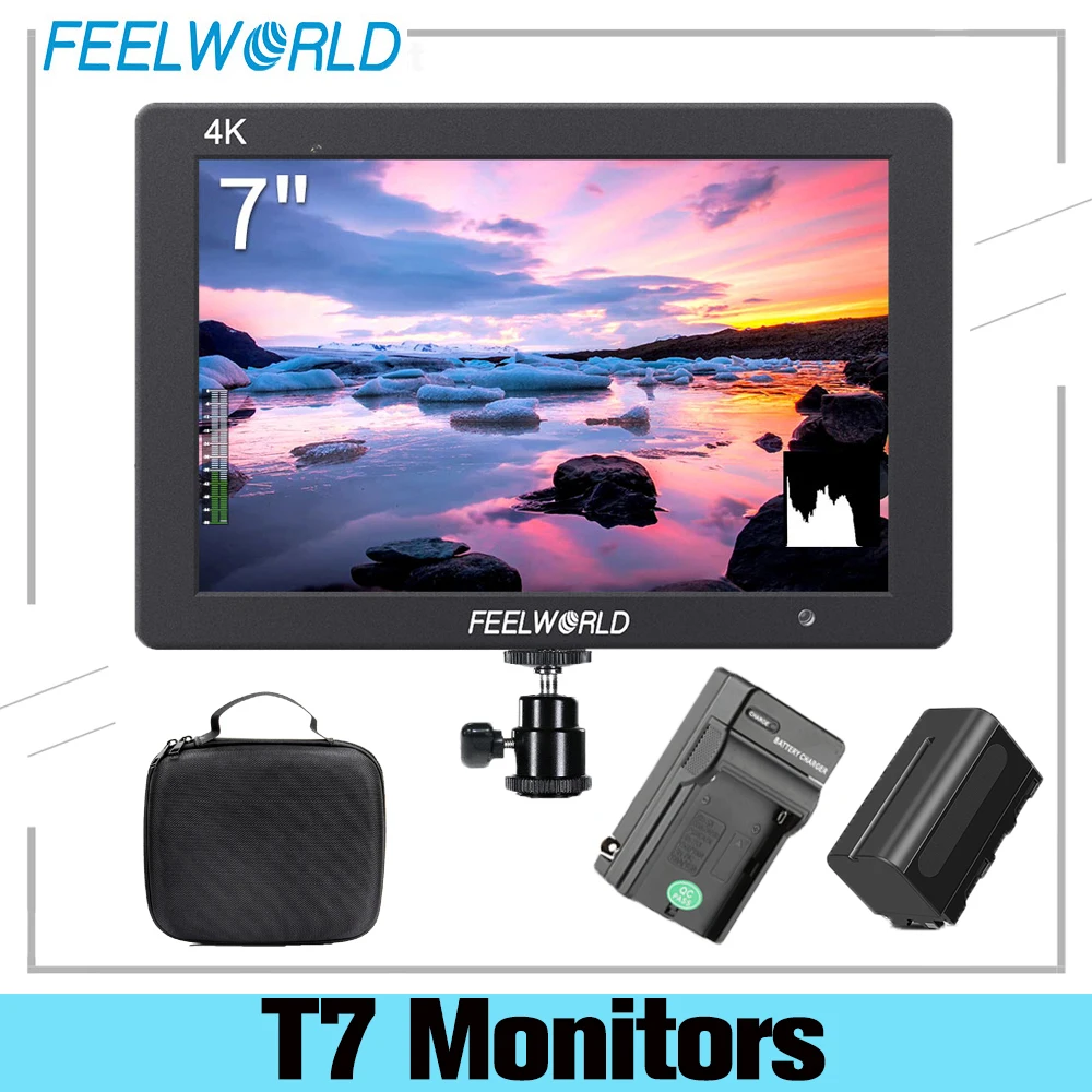 Feelworld T7 7 дюймов IPS 1920x1200 HDMI на Камера полевой монитор Поддержка 4K Вход Выход видео +